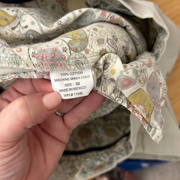 Patrick James Beer Mug Chino Shorts 32 Khaki Embroidered Preppy College Frat - Picture 6 of 6